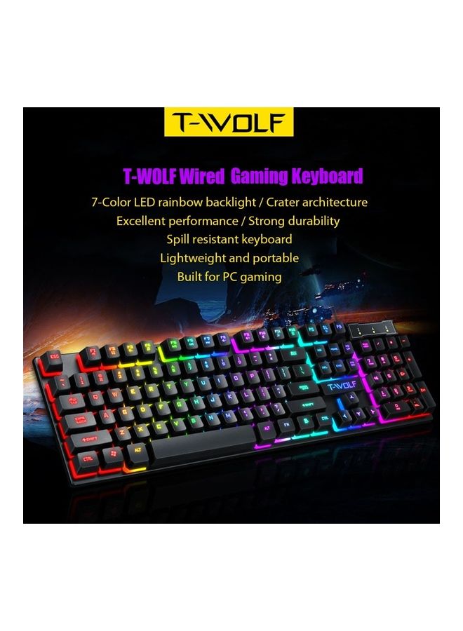 NIBEMINENT Wired Gaming Keyboard Black  - Image 4
