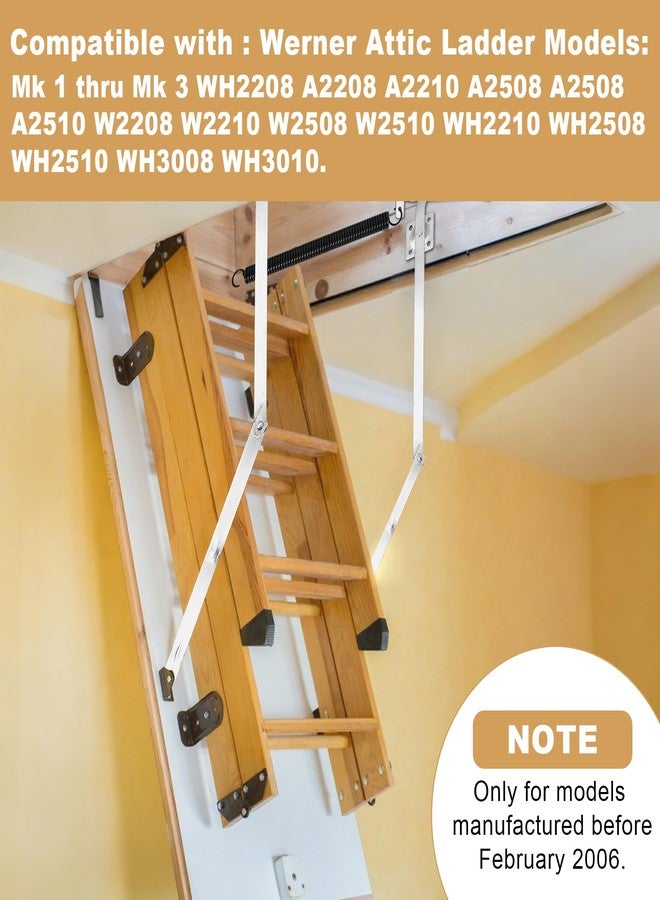 Lynzro 55-1 Attic Ladder Spreader Hinge Arms with Springs,Compatible with Werner - Image 2