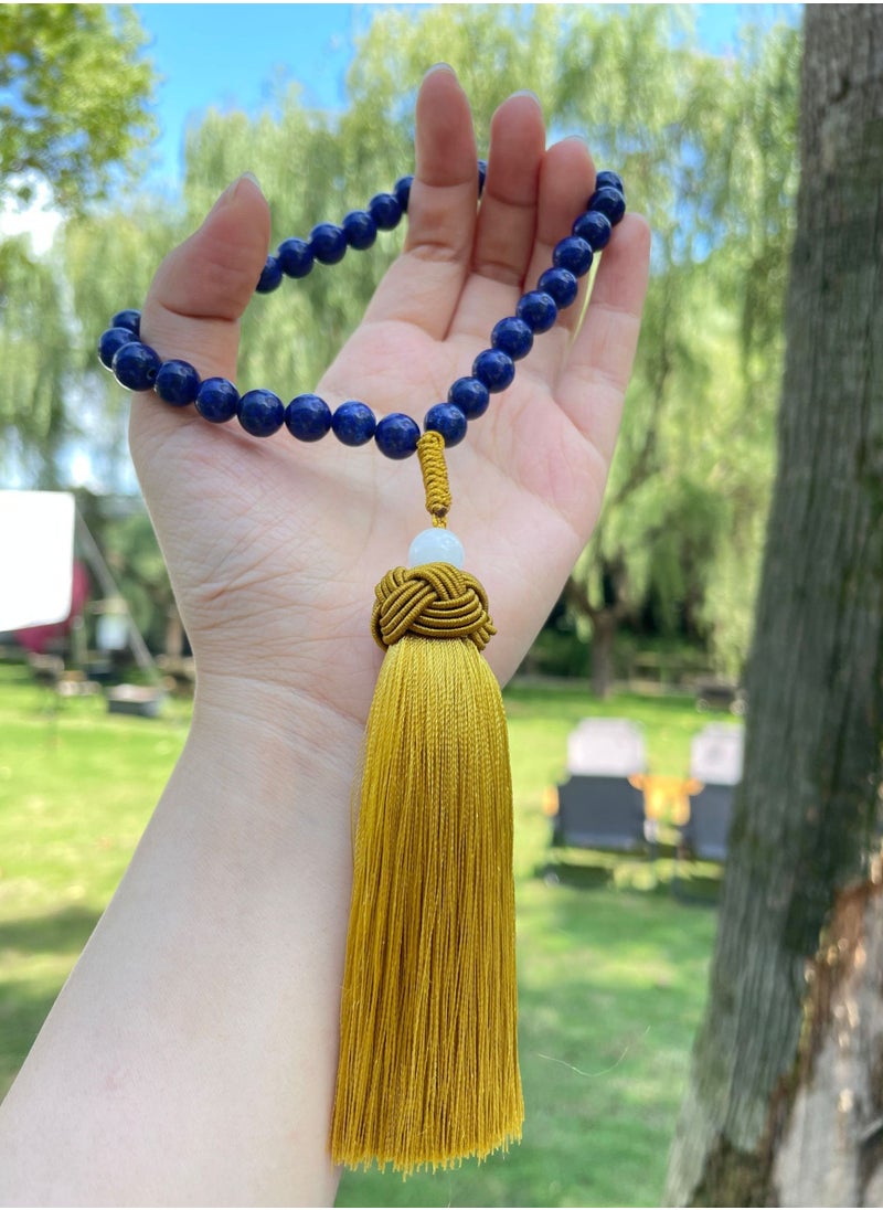 General - 33 Fringed Lapis Lazuli Rosary Beads 8mm - Image 1