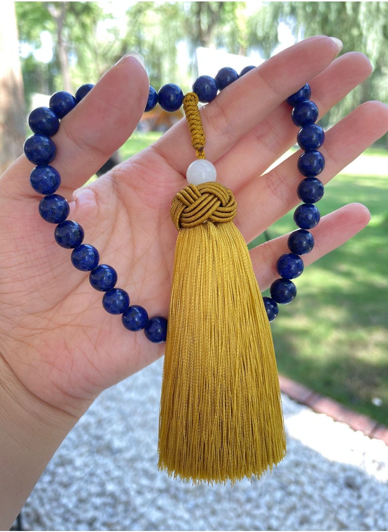 General - 33 Fringed Lapis Lazuli Rosary Beads 8mm - Image 1