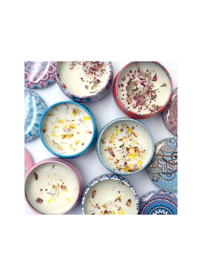 The Bros 4Pack Scented Candles,2.5oz Aromatherapy Candles for Home Scented,Natural Soy Candles with Floral Scents,Portable Small Jar Candle Set for Travel,Spa,Bath,Yoga,Home Decor Gift Candle (4, B) - Image 4