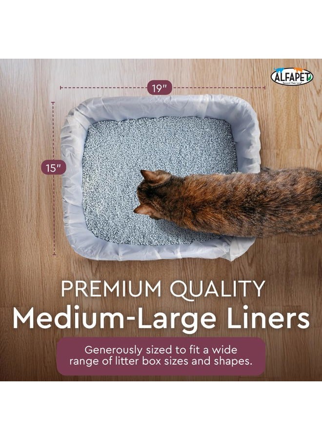 Alfapet Cat Litter box liner Disposable, Elastic Liners- 24-count-For Medium and Large, Size Litter Pans- With Sta-Put Technology for Firm, Easy Fit- Quick + Clever Waste Cleaners - Image 4