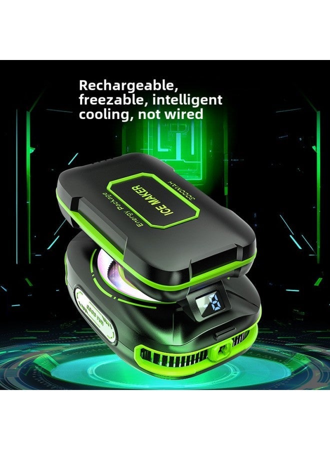 Mobile Phone Radiator Semiconductor Icing Charging Digital Display Mute Magnetic Wireless Chicken Cooling Artifact-Color:Js51a With Display┃Transparent Black - Image 3