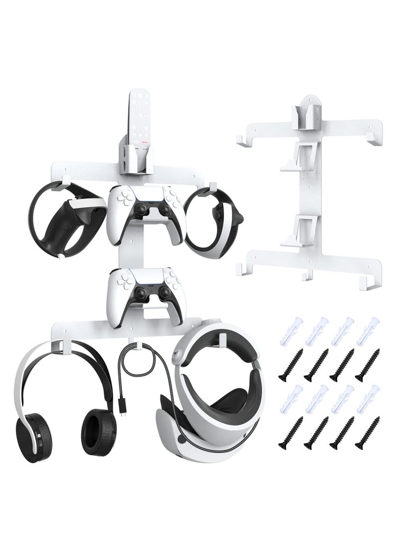 Wall Mount Storage Stand for PS VR2 Gaming Headset VR2 All-in-One Steel Wall Shelf Holder Hanger Hook for PS5 Controller and Headset Accessories Saving Space for PSVR2 Accessories - Image 1