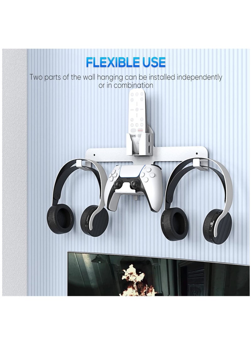 Wall Mount Storage Stand for PS VR2 Gaming Headset VR2 All-in-One Steel Wall Shelf Holder Hanger Hook for PS5 Controller and Headset Accessories Saving Space for PSVR2 Accessories - Image 3