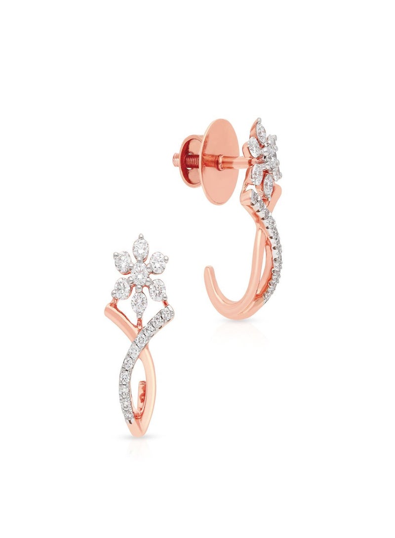 Malabar Gold and Diamonds Malabar Gold and Diamonds 18 Carat 750 Purity Diamond Earring MGNPNG249ER1RVVSVS-GH  - Image 1