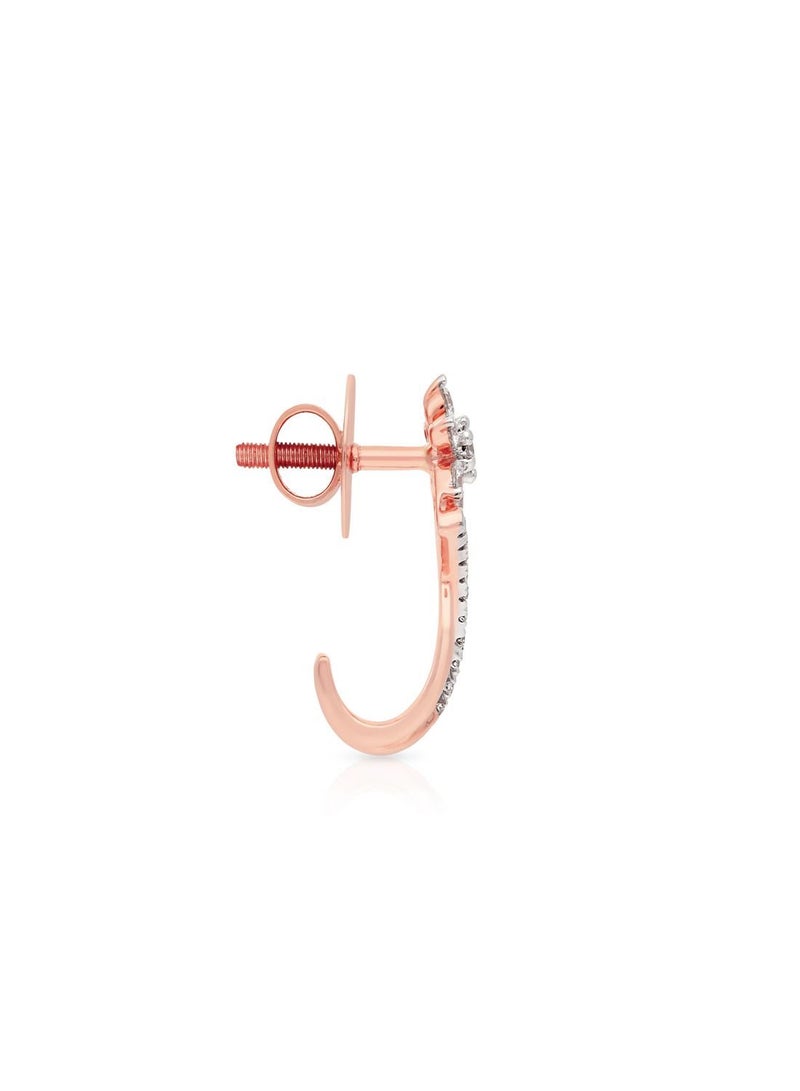 Malabar Gold and Diamonds Malabar Gold and Diamonds 18 Carat 750 Purity Diamond Earring MGNPNG249ER1RVVSVS-GH  - Image 2