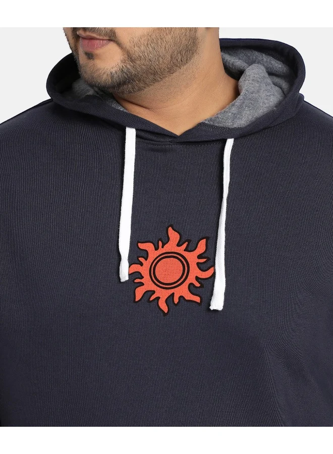 Instafab Plus Instafab Plus Men's Navy Blue Happy Connection Hoodie