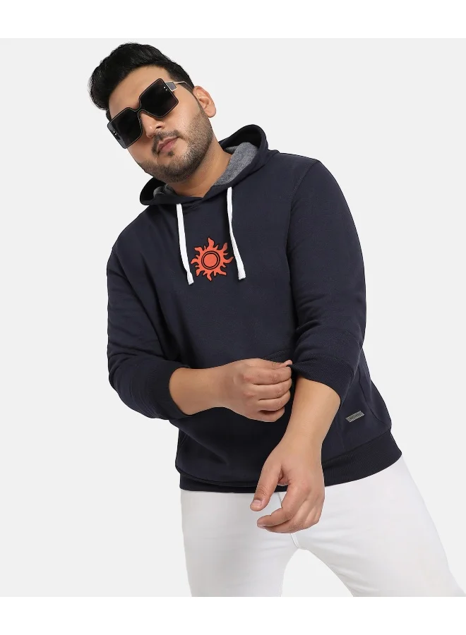 Instafab Plus Instafab Plus Men's Navy Blue Happy Connection Hoodie