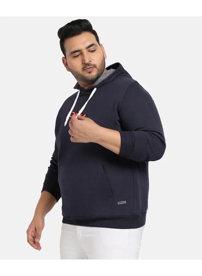 Instafab Plus Instafab Plus Men's Navy Blue Happy Connection Hoodie