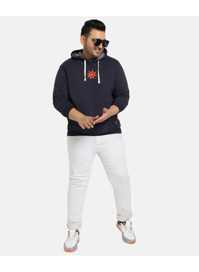 Instafab Plus Instafab Plus Men's Navy Blue Happy Connection Hoodie