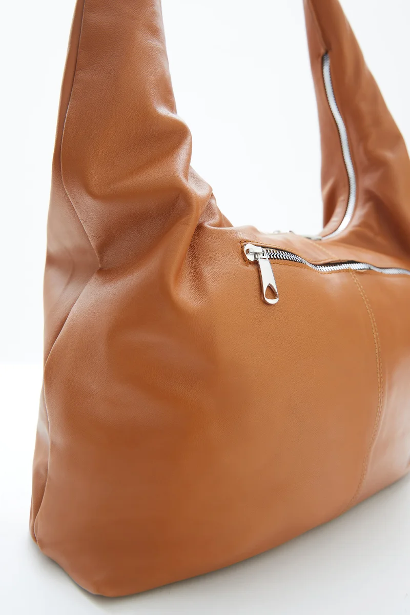 Wecre8 Warm Caramel Slouchy Hobo Bag by WECRE8