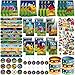 LSJDEER 122PCS Camping Party Favors Set 50 Stickers 12 Mini Compasses 12 Button Badges 12 Mini Notepads 12 Slap Bracelets 12 Rubber Bracelets 12 Goodie Bags for Camper Forest Picnic Adventure - Image 2