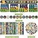 LSJDEER 122PCS Camping Party Favors Set 50 Stickers 12 Mini Compasses 12 Button Badges 12 Mini Notepads 12 Slap Bracelets 12 Rubber Bracelets 12 Goodie Bags for Camper Forest Picnic Adventure - Image 4