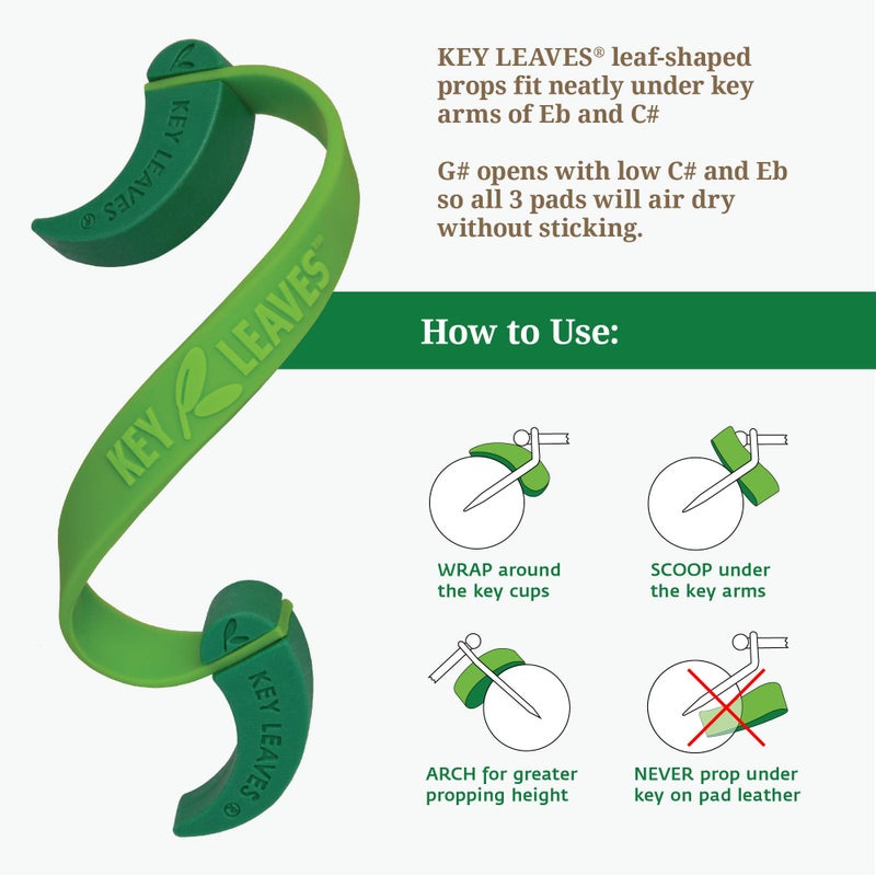 Key Leaves Saxophone Key Props, Silicone Sax Pad Saver for Alto, Tenor, Bari, and Bass Saxophone - Image 2