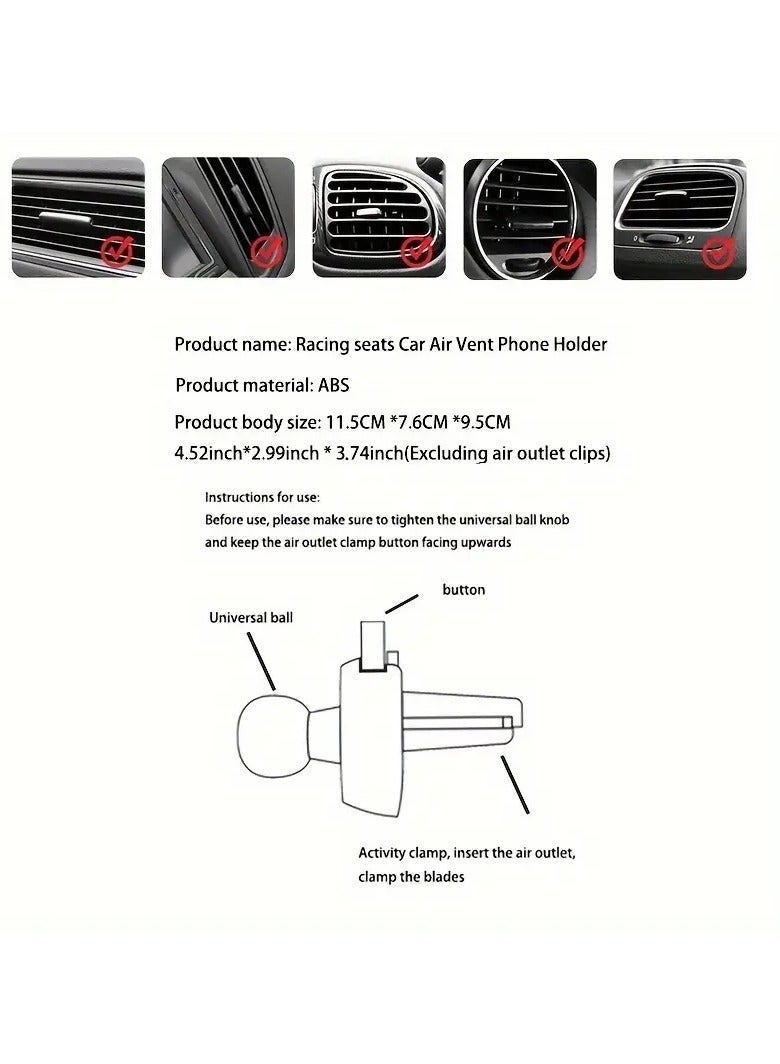 WAISFIT Car Phone Holder Phone Holder Car for Air Vent, Anti-Shake Mobile Holder for Car with Ultra Stable Hook Design Car Phone Mount Compatible with All Phones - Image 5