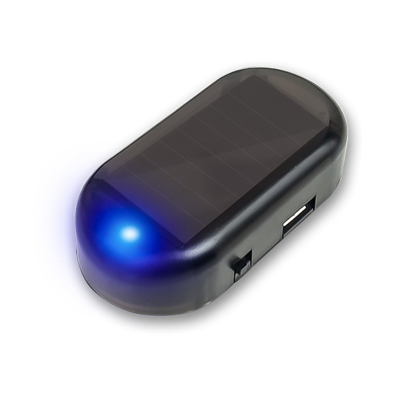 MUNTAQI Solar Powered Car Alarm LED Simulator Alert/Blue Light