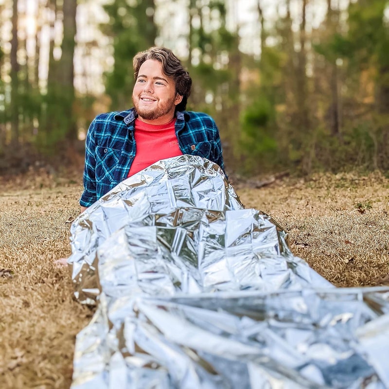 Ever Ready First Aid Mylar Rescue Blanket, Large Silver Thermal Sheet for Emergency and Survival, 54” x 84” – 5 Count - Image 2