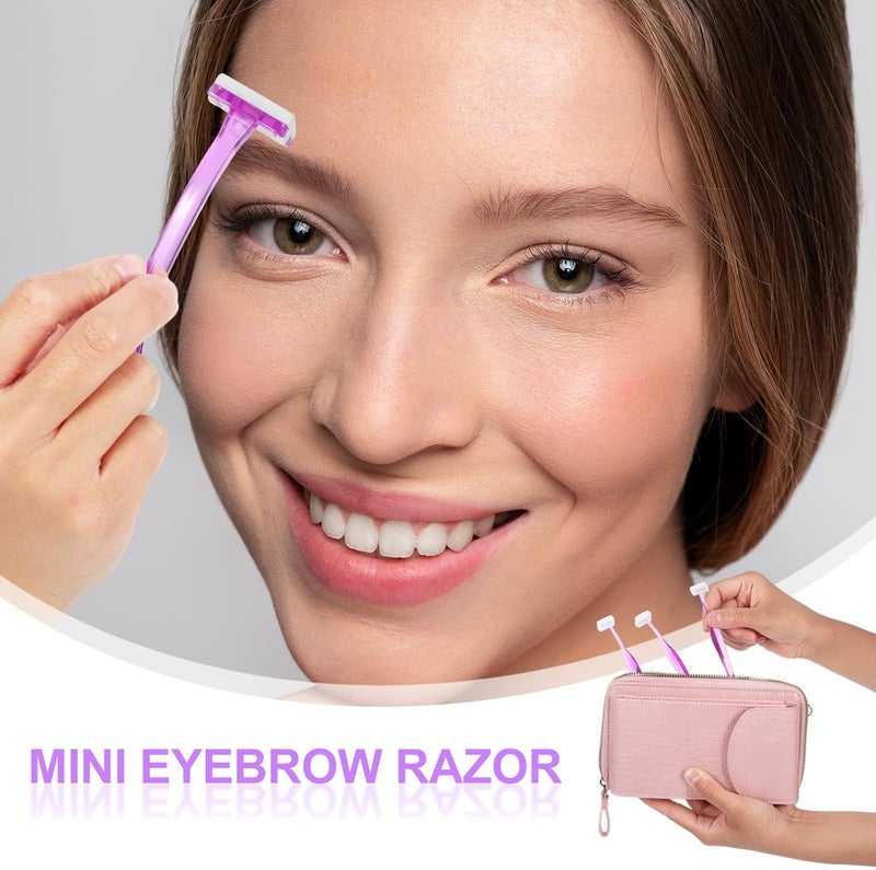 12 قطعة من شفرات الحواجب الصغيرة، ماكينات حلاقة الوجه المصغرة لإزالة شعر الوجه، شفرات الحواجب الدقيقة، أدوات تشكيل الحواجب، إكسسوارات التجميل للاستخدام من قبل النساء والرجال (أرجواني) - Image 4