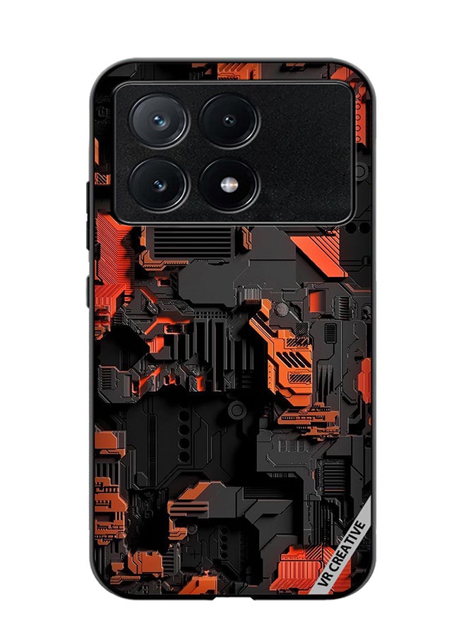 VR CREATIVE - Protective Case Cover For Xiaomi Poco X6 Pro Circuit Design Multicolour - Image 1