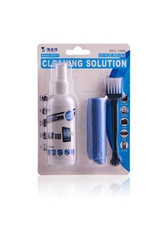 Computer Screen Cleaner Keyboard Cleaning Brush Laptop Monitor Dust Cleaning Suit Phone Tablet-Color:Three-in-one Cleaning Set [1 Set] Cleaning Solution + Wiping Cloth + Cleaning Brush