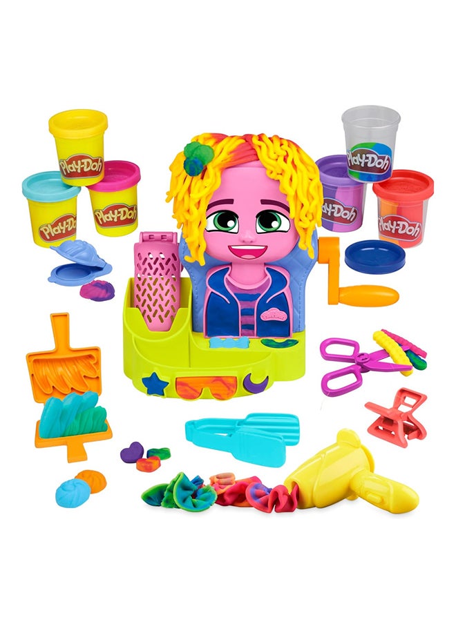 Play-Doh Hair Stylin' Salon Playset with 6 Cans, Pretend Play Toys for Girls and Boys Ages 3 and Up 