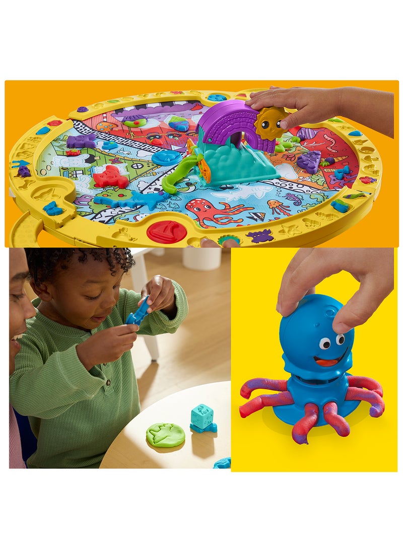 Play-Doh - Play-Doh Fun Factory Starter Set, Preschool Toys for 3 Year Old Girls & Boys & Up, Kids Arts and Crafts Kit, 3 Modeling Compound Colors - Image 1
