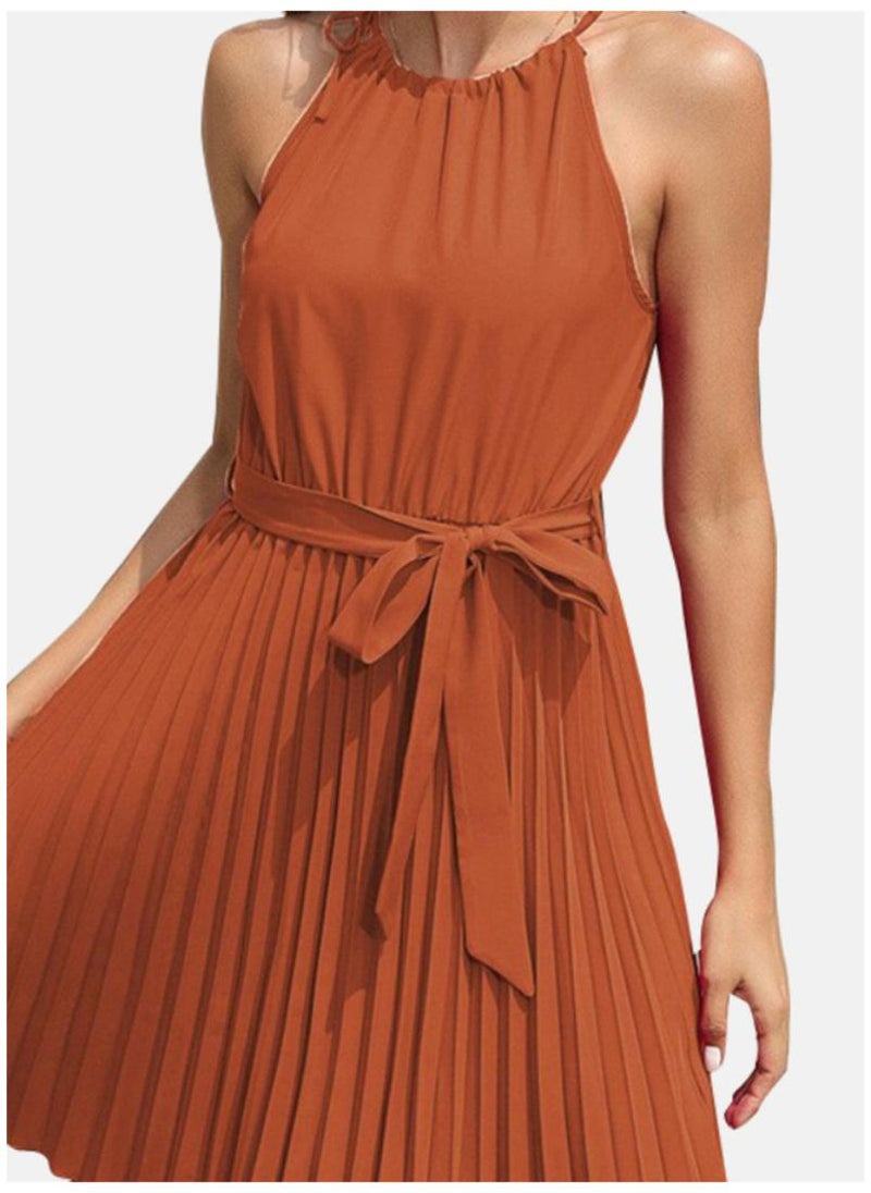 YUNIQEE Pleated Halter Dress - Image 2