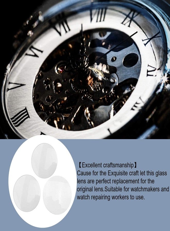 داورهافت قطع من زجاج الساعة أحادي القبة، 35/36/40 مم، زجاج ساعة دائري شفاف بديل، عدسة فائقة الوضوح، لحماية صانعي الساعات وعمال إصلاح الساعات، طقم أدوات قطع غيار الساعات 35 مم 36 مم 40 مم - Image 3