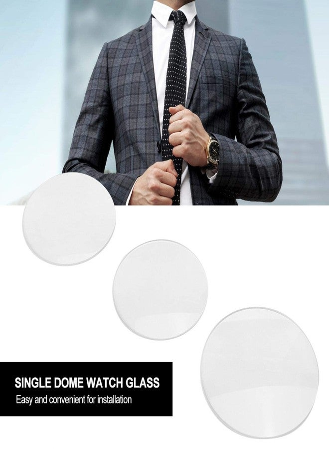 داورهافت قطع من زجاج الساعة أحادي القبة، 35/36/40 مم، زجاج ساعة دائري شفاف بديل، عدسة فائقة الوضوح، لحماية صانعي الساعات وعمال إصلاح الساعات، طقم أدوات قطع غيار الساعات 35 مم 36 مم 40 مم - Image 5