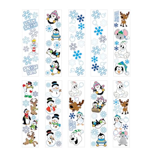 Fun Express Winter Sticker Assortment 100 Sheets for Winter Stationery Stickers Sheets 100 Pieces - Image 1