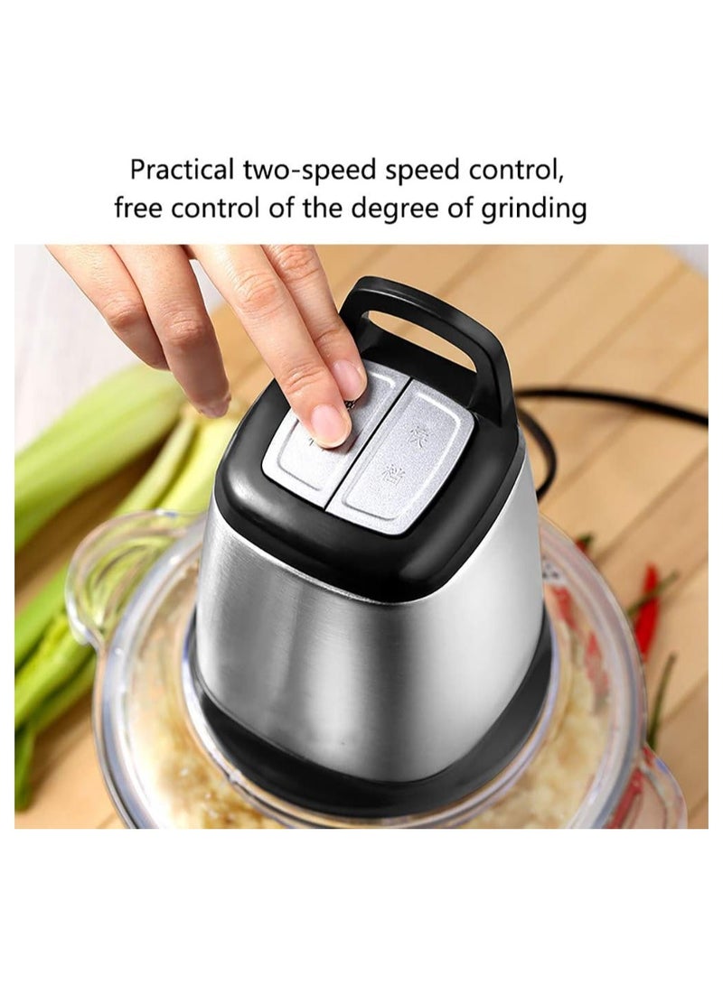 دي اس بي مفرمة لحوم كهربائية وقطاعة خضار من دي اس بي 300واطKM4050 محرك كامل من النحاس 5430 وعاء زجاجي بسعة 5.1 لتر  تحكم بسرعتين شفرات من الفولاذ المقاوم للصدأ هيكل من الزجاج الوعاء والشفرات والغطاء يمكن غسلها في غسالة الصحون لسهولة التنظيف بسيطة وآمنة للتشغيل تحتوي لوحة التحكم البسيطة على زرين فقط، سريعة وبطيئة، سهلة التشغيل، كما أن المطحنة سهلة الإزالة والتنظيف.وضعان للترسان قابلان للتعديل (سريع/بطيء)، شفرات من الستانلس ستيل - Image 3