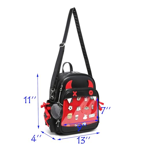 CHERRY SAUCE Halloween Purse Terror Sling Ita Bag Crossbody Bags PU Leather Backpack Shoulder Bag - Image 2
