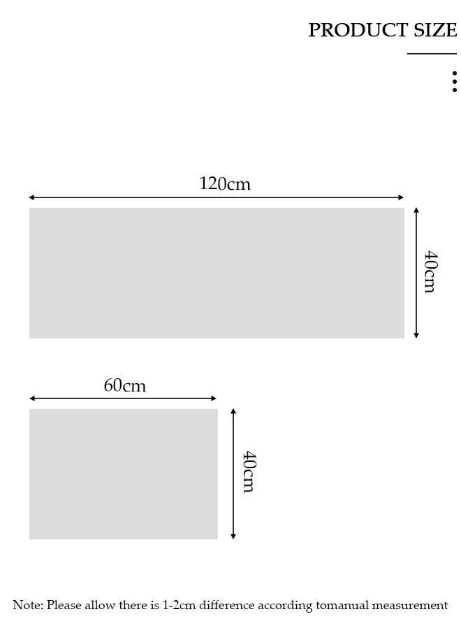 DUNISO 2 PCS  Kitchen Mats and Rugs Set , Non Slip Heavy Duty Standing Mat, Quick Dry Diatom Mud Floor Mat,  Extra Soft and Absorbent Floor Mats for  Kitchen, Bath, Office, Laundry(40*60cm+40*120cm) - Image 3