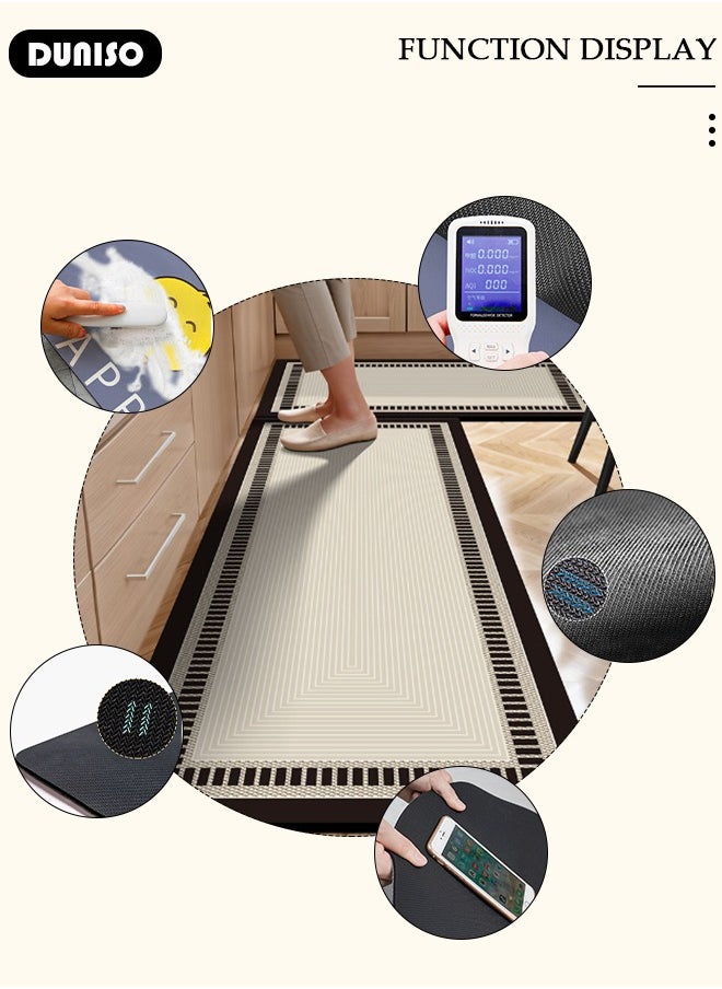 DUNISO - 2 PCS  Kitchen Mats and Rugs Set , Non Slip Heavy Duty Standing Mat, Quick Dry Diatom Mud Floor Mat,  Extra Soft and Absorbent Floor Mats for  Kitchen, Bath, Office, Laundry(40*60cm+40*120cm) - Image 1