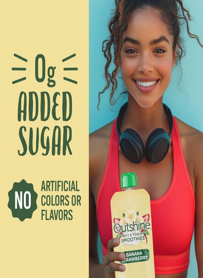 Outshine Fruit & Yogurt Smoothie Banana Strawberry, Smoothie Pouch, On The Go Snack, 24PK - Image 3