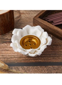 SänHahn Incense Holder, Lotus Incense Sticks Holder White, Decorative Candle Stand Candle Holder for Home Decor Wedding Ramadan Eid  - Image 3