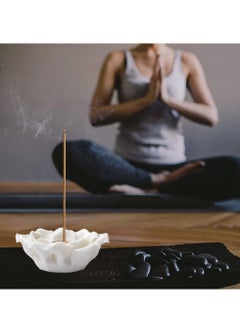 SänHahn Incense Holder, Lotus Incense Sticks Holder White, Decorative Candle Stand Candle Holder for Home Decor Wedding Ramadan Eid  - Image 4