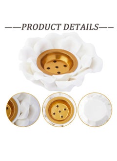 SänHahn Incense Holder, Lotus Incense Sticks Holder White, Decorative Candle Stand Candle Holder for Home Decor Wedding Ramadan Eid  - Image 5