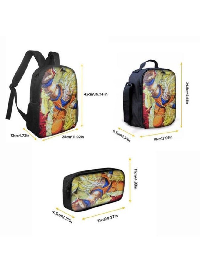 general Common universal printed backpack - three-piece backpack combination (available for students, children, friends on outings, mountain climbing, etc.) - Image 3