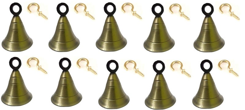 A & Y Traders A Y Traders Brass Pooja Bells 2 inch Gold - Image 1