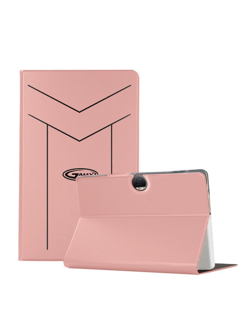 جيماكس غطاء حماية مغناطيسي من جلد البولي يوريثان لهاتف Honor Pad 9 مقاس 12.1 بوصة 2023 ذهبي وردي - Image 1