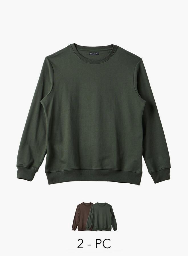 سبلاش فيڤ طقم سويت شيرت قطن رجالي قطعتين - Image 1