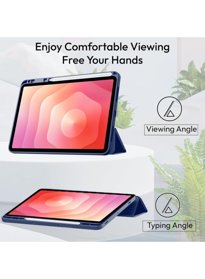 بروتيكت جراب سامسونج جالكسي تاب S11 Ultra مقاس 14.6 بوصة مع حامل S Pen غطاء مغناطيسي نحيف بتصميم ثلاثي قابل للطي ستاند للمشاهدة والكتابة ظهر صلب مقاوم للصدمات Auto Sleep Wake لتابلت Samsung Tab S11 Ultra - Image 5