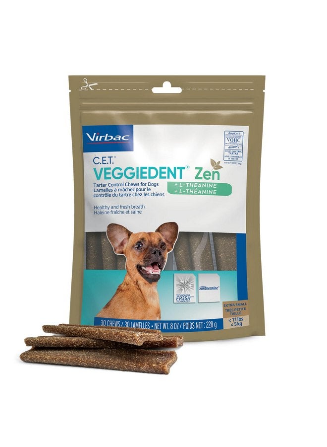 Virbac C.E.T. VEGGIEDENT Zen Tartar Control Chews for Dogs - Extra Small - Image 1