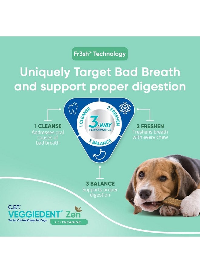 Virbac C.E.T. VEGGIEDENT Zen Tartar Control Chews for Dogs - Extra Small - Image 4