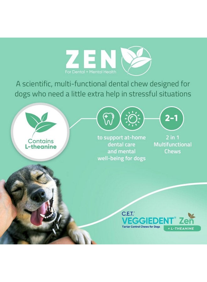 Virbac C.E.T. VEGGIEDENT Zen Tartar Control Chews for Dogs - Extra Small - Image 3