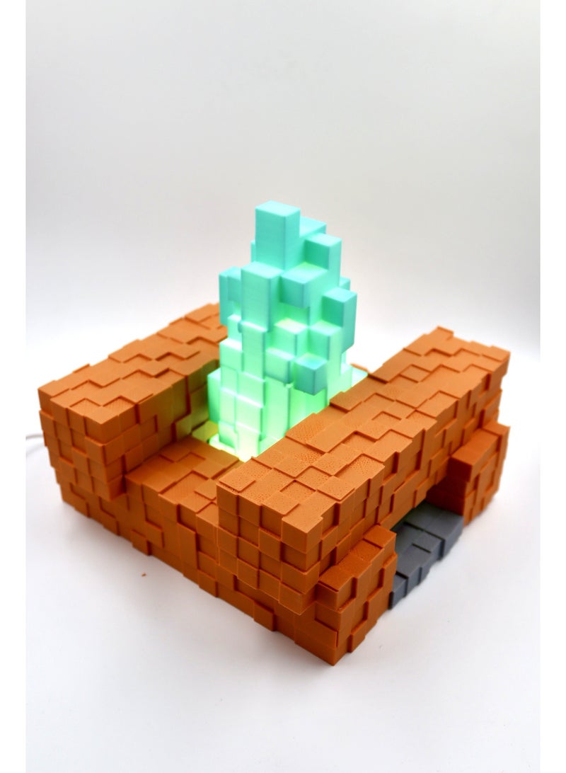 أخوة ثلاثي الأبعاد مصباح نيران التخييم ماينكرافت – إضاءة ديكور مذهلة لعشاق الألعاب - Image 3