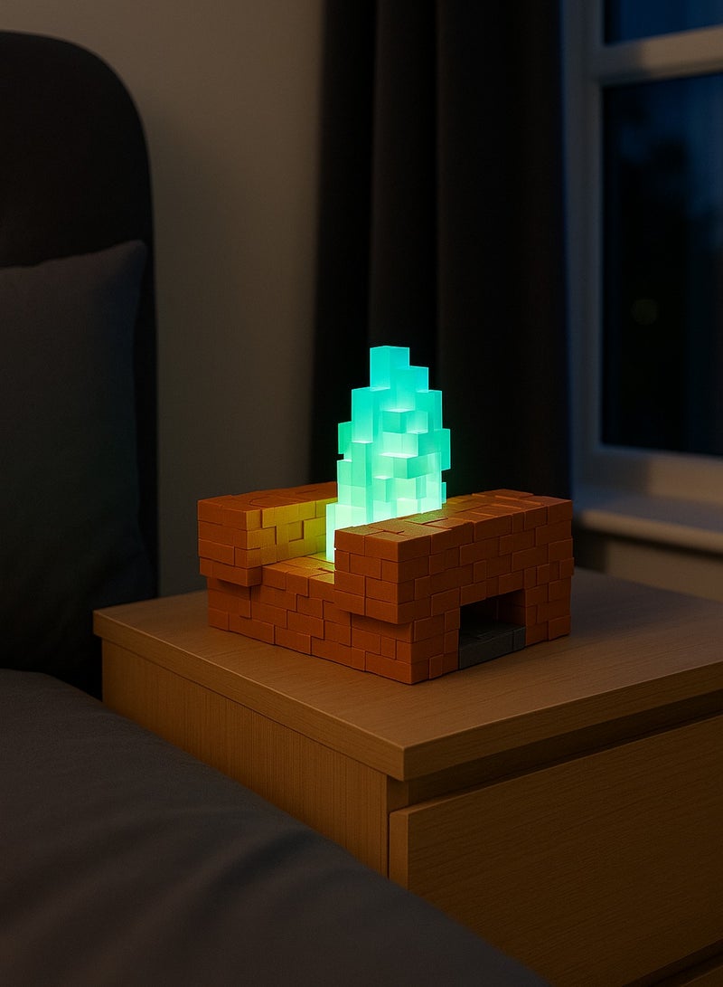 أخوة ثلاثي الأبعاد مصباح نيران التخييم ماينكرافت – إضاءة ديكور مذهلة لعشاق الألعاب - Image 1