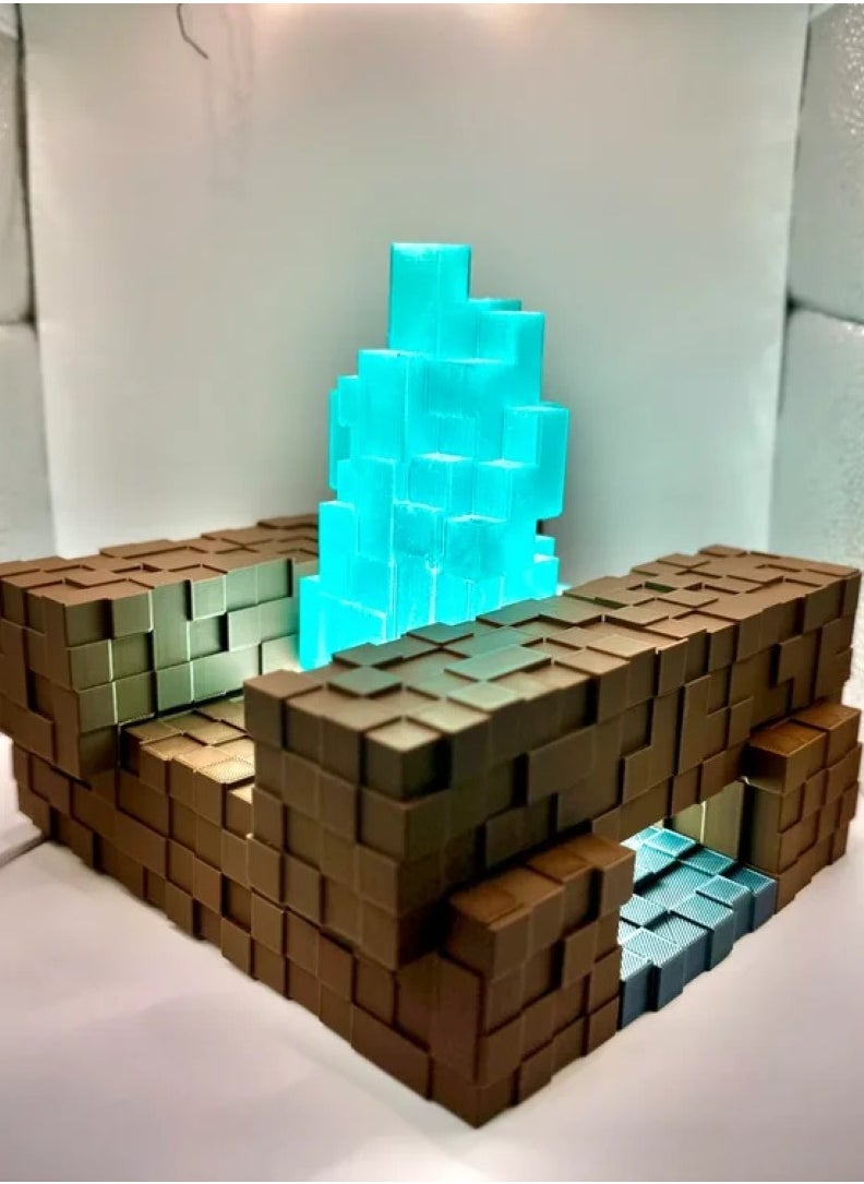 3D Brothers Minecraft Campfire Lamp  - Image 1